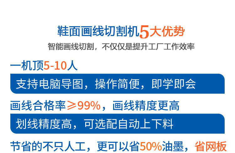 全自動(dòng)智能鞋面畫(huà)線(xiàn)切割一體機(jī)